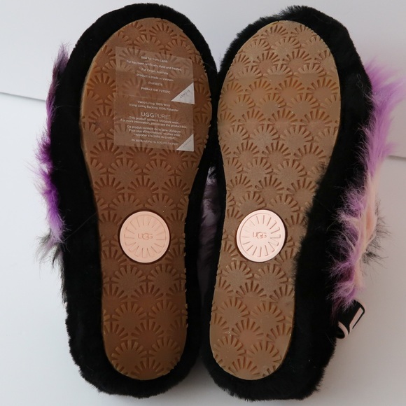 Ugg Fluff Yeah Slide Tie Dye size 7 - Purple and Black - Picture 6 of 8